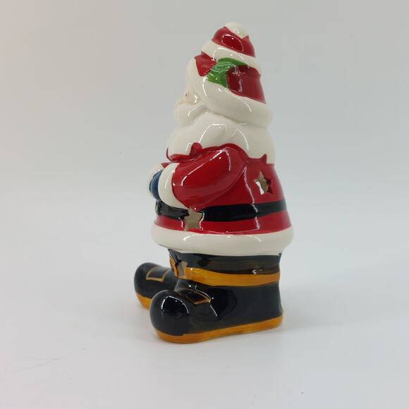 Christmas Santa Tea Light Holder Candle Decor Holiday Red - Picture 2 of 10